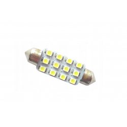 Żarówka rurkowa C5W 12 SMD LED BIAŁA 41mm